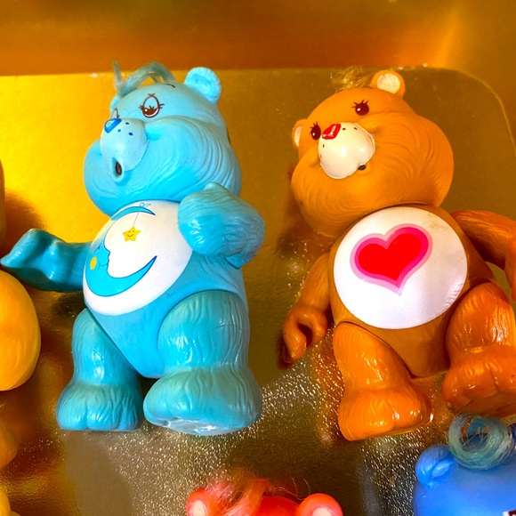 CARE BEARS VTG 80’s COLLECTIBLE BUNDLE OF 8 POSABLE CARE BEARS by KENNER 3.5” - Picture 11 of 16